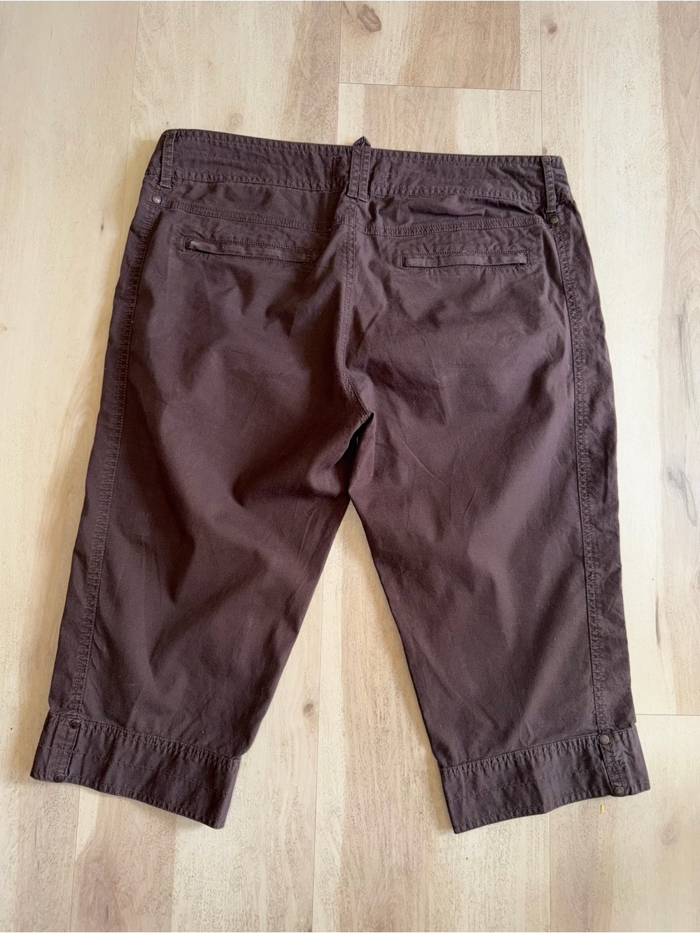 Vintage Guess Brown Cargo Cropped Capri’s Brown Jeans Women’s Size 31 Y2K Grunge - Picture 3 of 7